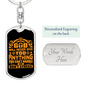 You Can'T Handle Keychain Stainless Steel or 18k Gold Dog Tag Keyring-Express Your Love Gifts