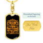 You Can'T Handle Keychain Stainless Steel or 18k Gold Dog Tag Keyring-Express Your Love Gifts