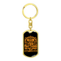 You Can'T Handle Keychain Stainless Steel or 18k Gold Dog Tag Keyring-Express Your Love Gifts