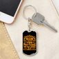 You Can'T Handle Keychain Stainless Steel or 18k Gold Dog Tag Keyring-Express Your Love Gifts