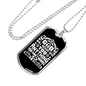 You Can't Handle Necklace Stainless Steel or 18k Gold Dog Tag 24" Chain-Express Your Love Gifts