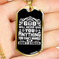 You Can't Handle Necklace Stainless Steel or 18k Gold Dog Tag 24" Chain-Express Your Love Gifts
