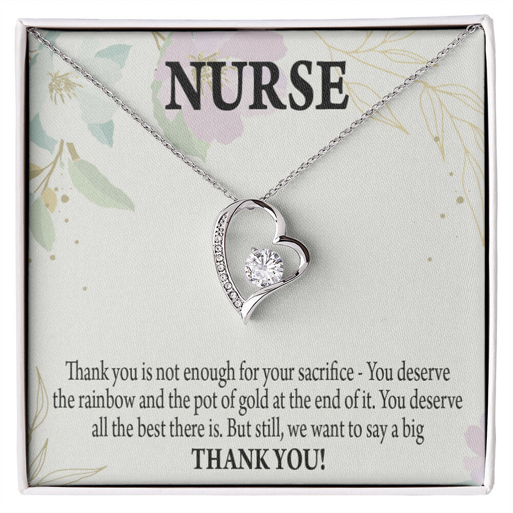 You Deserve the Rainbow Healthcare Medical Worker Nurse Appreciation Gift Forever Necklace w Message Card-Express Your Love Gifts