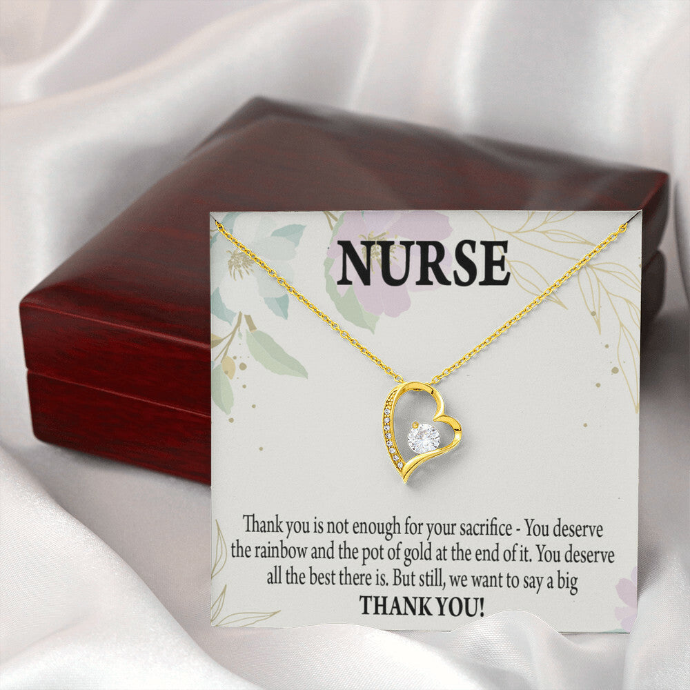 You Deserve the Rainbow Healthcare Medical Worker Nurse Appreciation Gift Forever Necklace w Message Card-Express Your Love Gifts