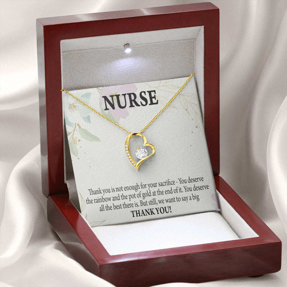 You Deserve the Rainbow Healthcare Medical Worker Nurse Appreciation Gift Forever Necklace w Message Card-Express Your Love Gifts