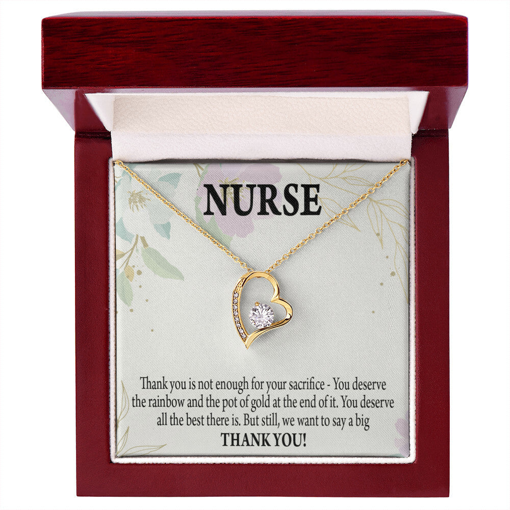 You Deserve the Rainbow Healthcare Medical Worker Nurse Appreciation Gift Forever Necklace w Message Card-Express Your Love Gifts
