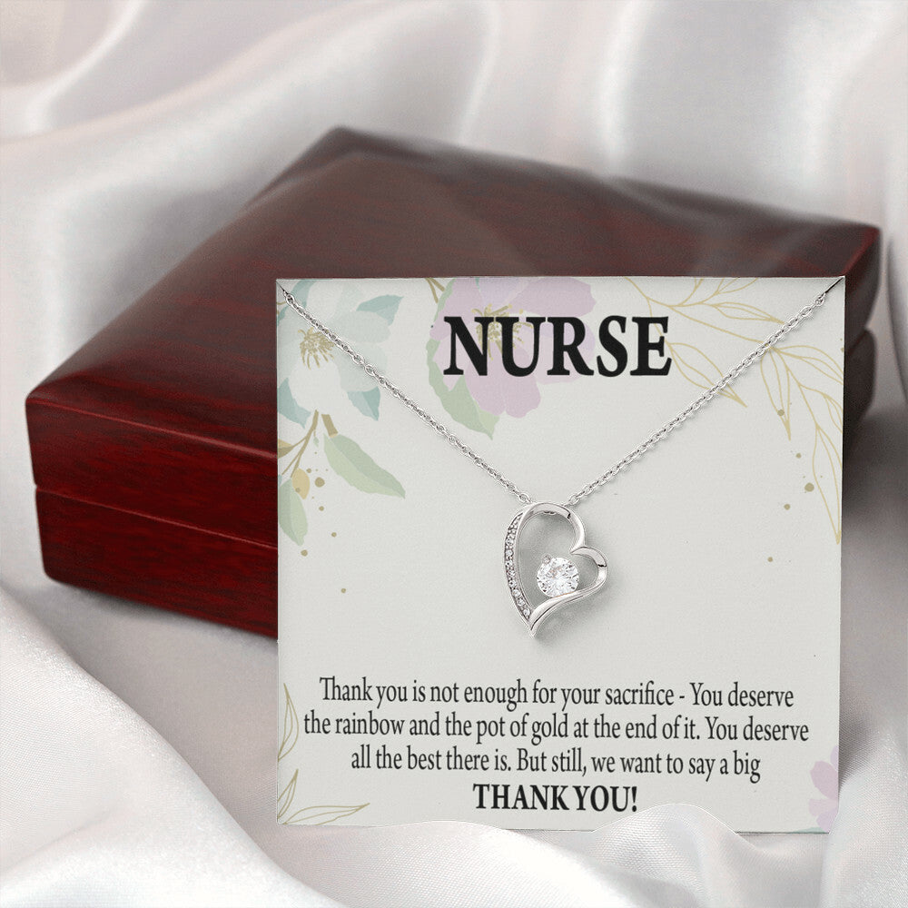 You Deserve the Rainbow Healthcare Medical Worker Nurse Appreciation Gift Forever Necklace w Message Card-Express Your Love Gifts