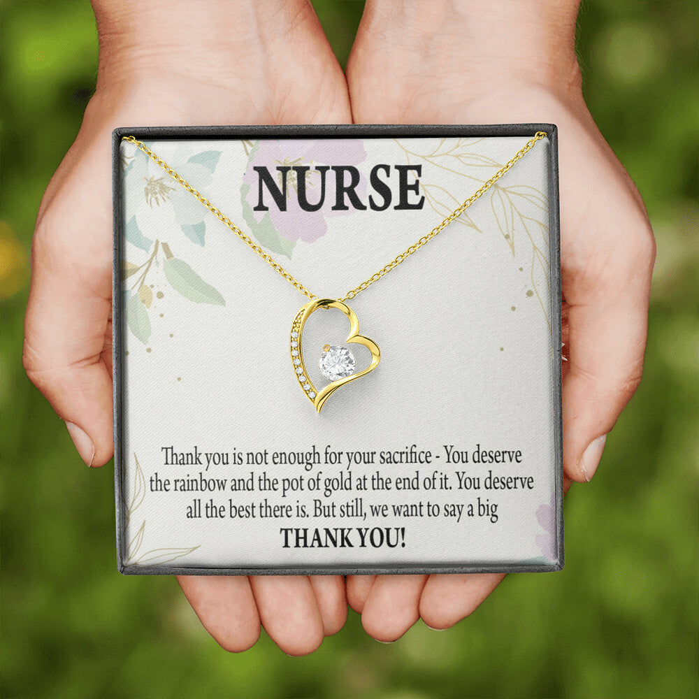 You Deserve the Rainbow Healthcare Medical Worker Nurse Appreciation Gift Forever Necklace w Message Card-Express Your Love Gifts
