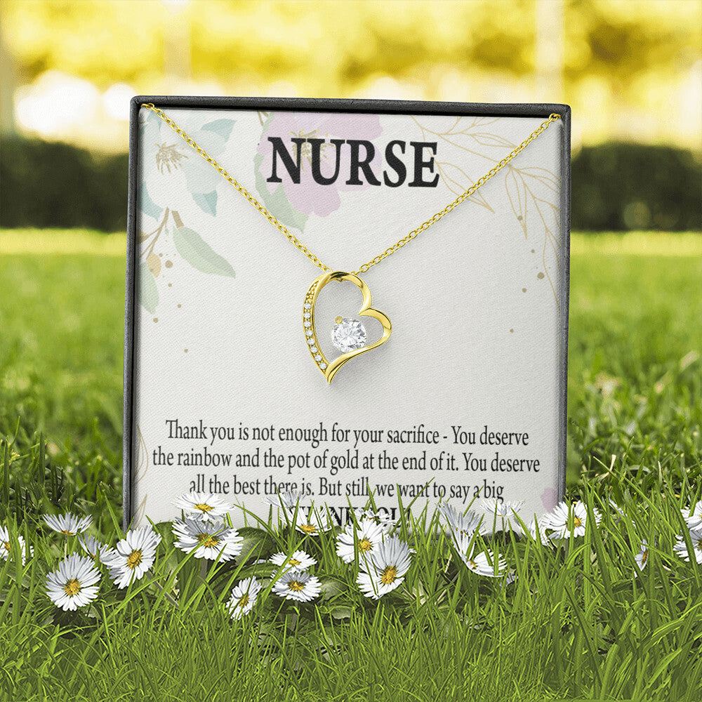 You Deserve the Rainbow Healthcare Medical Worker Nurse Appreciation Gift Forever Necklace w Message Card-Express Your Love Gifts