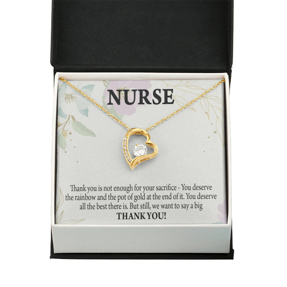 You Deserve the Rainbow Healthcare Medical Worker Nurse Appreciation Gift Forever Necklace w Message Card-Express Your Love Gifts