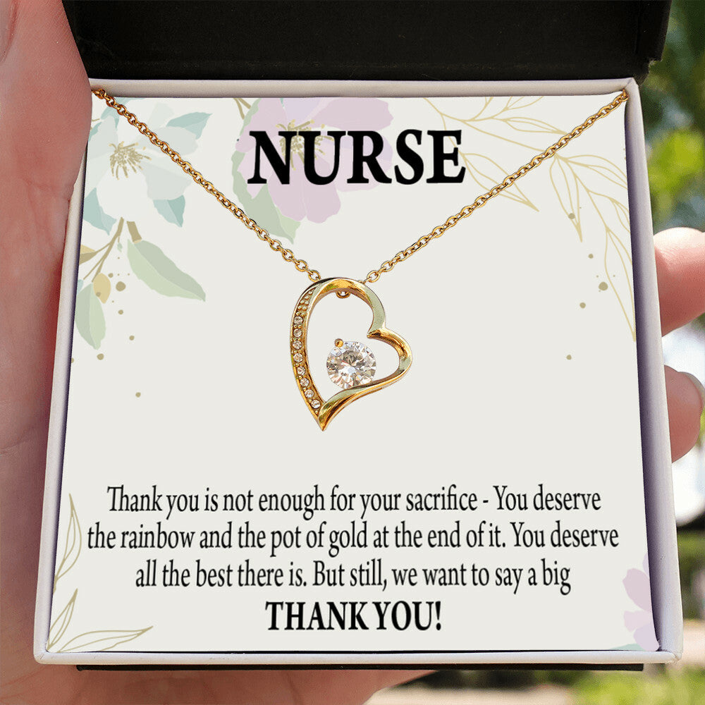 You Deserve the Rainbow Healthcare Medical Worker Nurse Appreciation Gift Forever Necklace w Message Card-Express Your Love Gifts