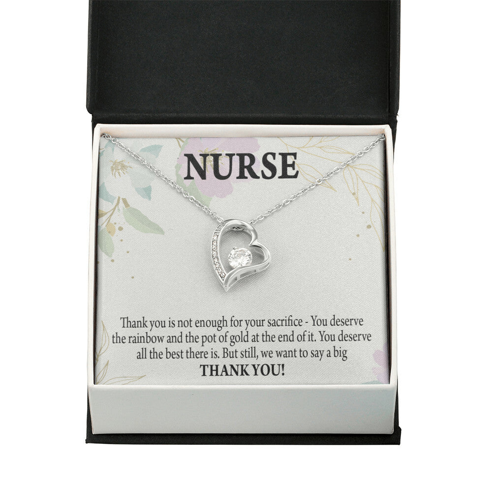 You Deserve the Rainbow Healthcare Medical Worker Nurse Appreciation Gift Forever Necklace w Message Card-Express Your Love Gifts