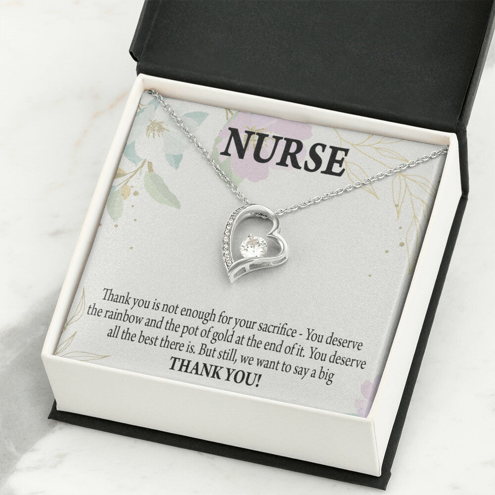 You Deserve the Rainbow Healthcare Medical Worker Nurse Appreciation Gift Forever Necklace w Message Card-Express Your Love Gifts