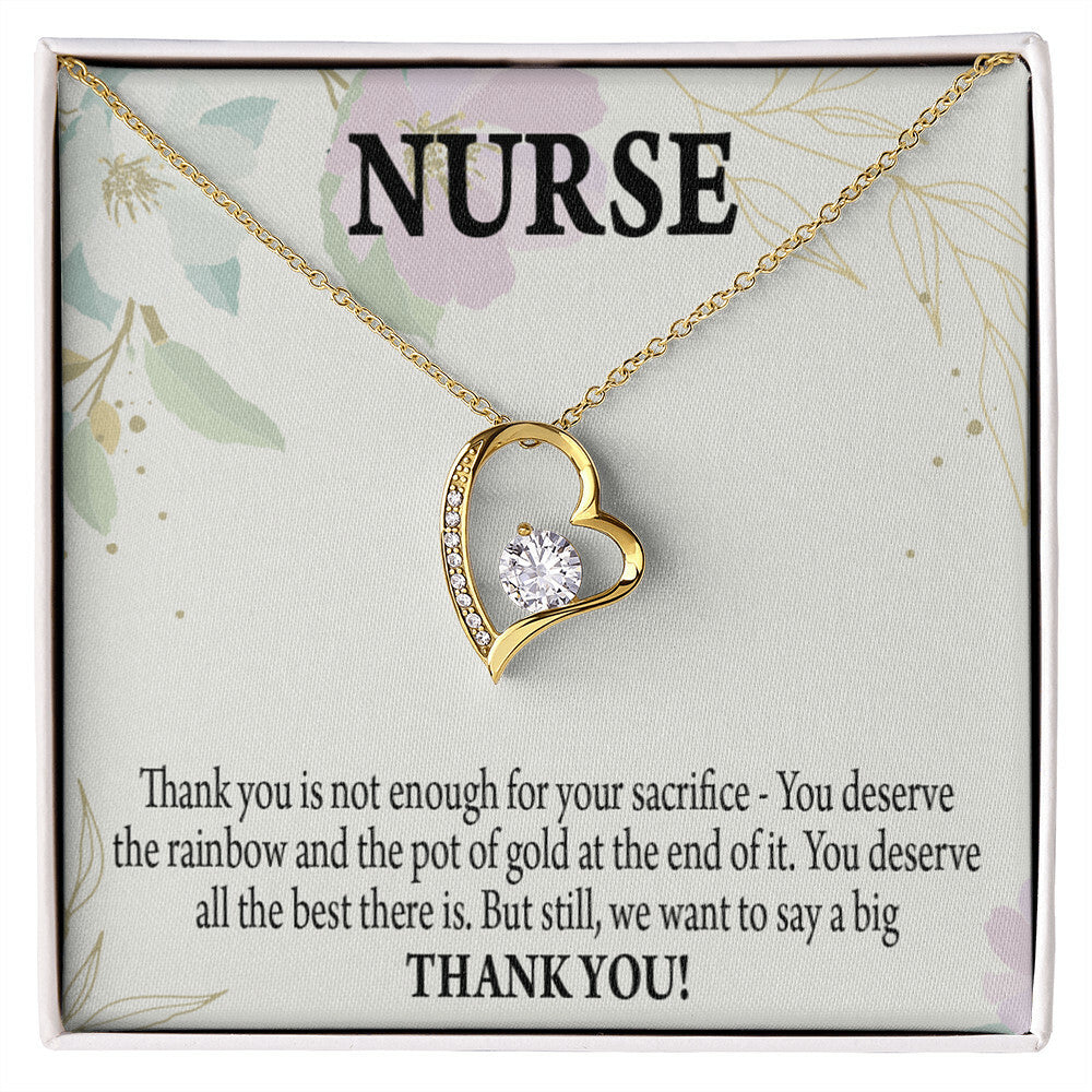 You Deserve the Rainbow Healthcare Medical Worker Nurse Appreciation Gift Forever Necklace w Message Card-Express Your Love Gifts