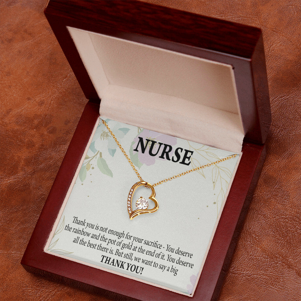 You Deserve the Rainbow Healthcare Medical Worker Nurse Appreciation Gift Forever Necklace w Message Card-Express Your Love Gifts