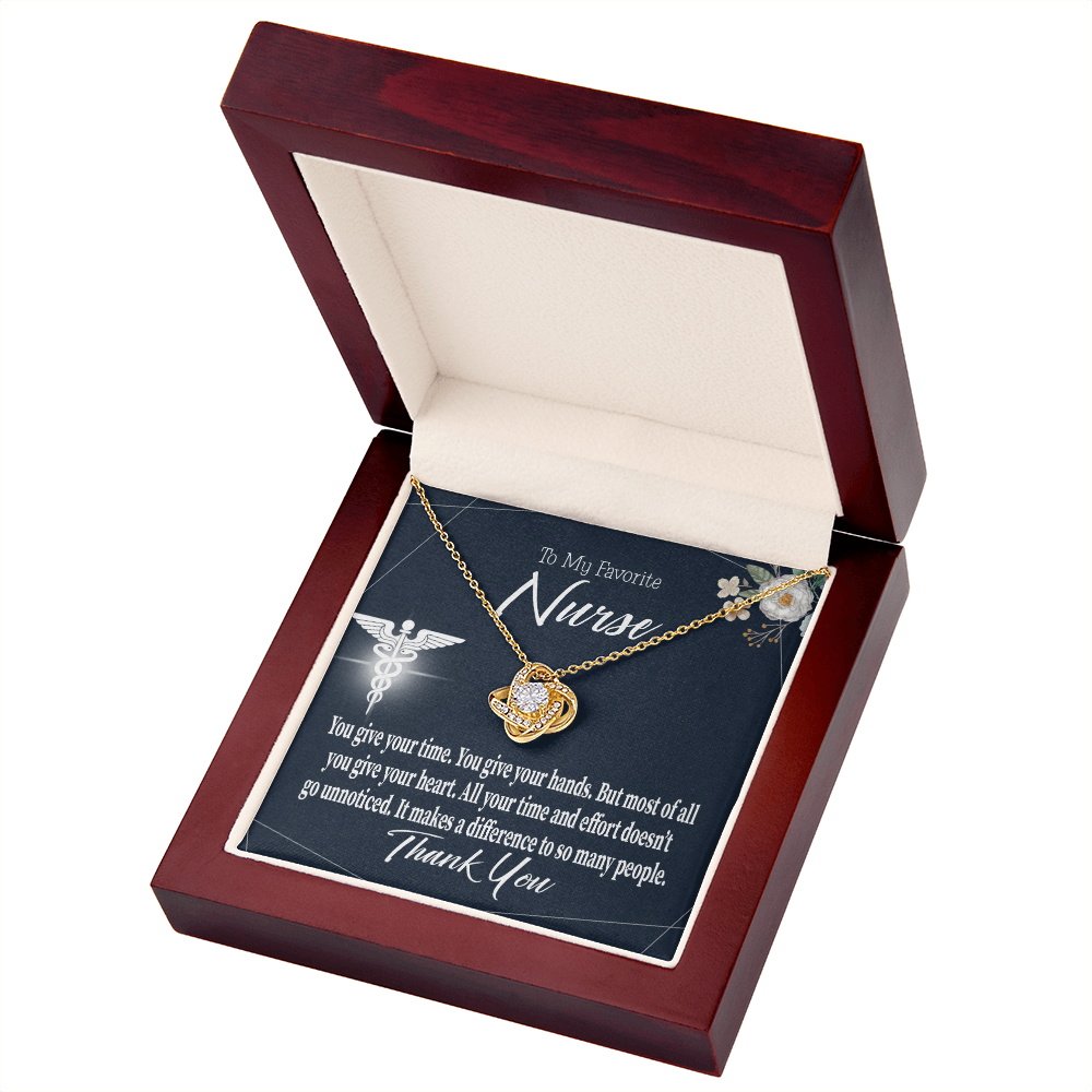 You Don't Go Unnoticed Healthcare Medical Worker Nurse Appreciation Gift Infinity Knot Necklace Message Card-Express Your Love Gifts