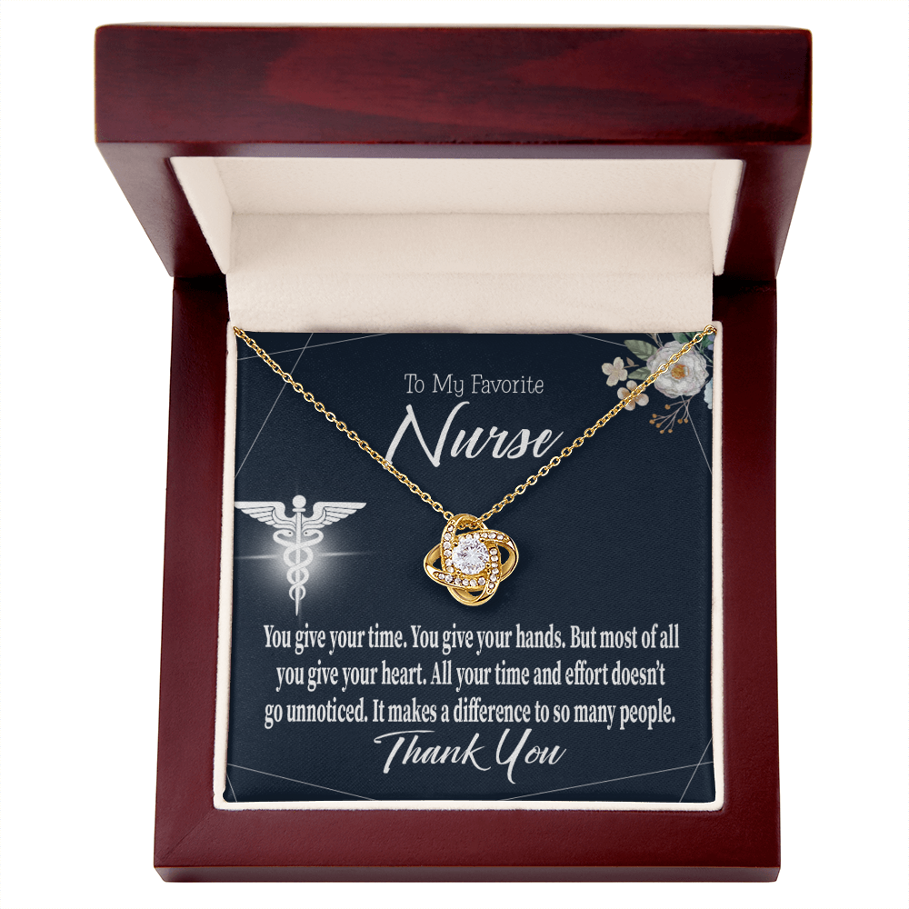 You Don't Go Unnoticed Healthcare Medical Worker Nurse Appreciation Gift Infinity Knot Necklace Message Card-Express Your Love Gifts