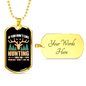 You Don'T Like Me Hunting Necklace Stainless Steel or 18k Gold Dog Tag 24" Chain-Express Your Love Gifts