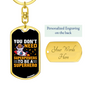 You Don't Need Superpowers Crypto Keychain Stainless Steel or 18k Gold Dog Tag Keyring-Express Your Love Gifts