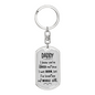 You Have Loved Me Dad Keychain Stainless Steel or 18k Gold Dog Tag Keyring-Express Your Love Gifts