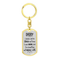 You Have Loved Me Dad Keychain Stainless Steel or 18k Gold Dog Tag Keyring-Express Your Love Gifts