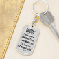 You Have Loved Me Dad Keychain Stainless Steel or 18k Gold Dog Tag Keyring-Express Your Love Gifts
