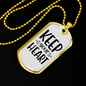 You Heart Keep Christian Necklace Stainless Steel or 18k Gold Dog Tag 24" Chain-Express Your Love Gifts
