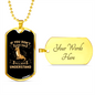 You'll Never Understand Brown Necklace Stainless Steel or 18k Gold Dog Tag 24" Chain-Express Your Love Gifts