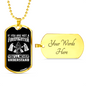 You'Ll Never Understand Firefighter Necklace Stainless Steel or 18k Gold Dog Tag 24" Chain-Express Your Love Gifts