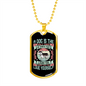 You Love Yourself Husky Necklace Stainless Steel or 18k Gold Dog Tag 24" Chain-Express Your Love Gifts