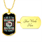 You Love Yourself Husky Necklace Stainless Steel or 18k Gold Dog Tag 24" Chain-Express Your Love Gifts