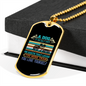 You Love Yourself Necklace Stainless Steel or 18k Gold Dog Tag 24" Chain-Express Your Love Gifts