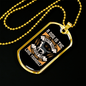 You Love Yourself White Necklace Stainless Steel or 18k Gold Dog Tag 24" Chain-Express Your Love Gifts
