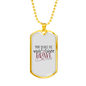 You Make Me Brave Christian Necklace Stainless Steel or 18k Gold Dog Tag 24" Chain-Express Your Love Gifts