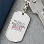 You Make Me Brave Psalm 136:3 Keychain Stainless Steel or 18k Gold Dog Tag Keyring-Express Your Love Gifts