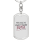 You Make Me Brave Psalm 136:3 Keychain Stainless Steel or 18k Gold Dog Tag Keyring-Express Your Love Gifts