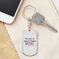 You Make Me Brave Psalm 136:3 Keychain Stainless Steel or 18k Gold Dog Tag Keyring-Express Your Love Gifts