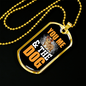 You Me & The Dog Necklace Stainless Steel or 18k Gold Dog Tag 24" Chain-Express Your Love Gifts