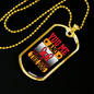 You Me and the Dog Necklace Stainless Steel or 18k Gold Dog Tag 24" Chain-Express Your Love Gifts