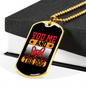 You Me and the Dog Necklace Stainless Steel or 18k Gold Dog Tag 24" Chain-Express Your Love Gifts