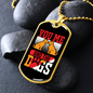 You Me and The Dogs Necklace Stainless Steel or 18k Gold Dog Tag 24" Chain-Express Your Love Gifts