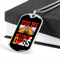 You Me and The Dogs Necklace Stainless Steel or 18k Gold Dog Tag 24" Chain-Express Your Love Gifts