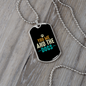 You Me and The Dogs Simple Necklace Stainless Steel or 18k Gold Dog Tag 24" Chain-Express Your Love Gifts