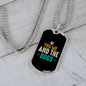 You Me and The Dogs Simple Necklace Stainless Steel or 18k Gold Dog Tag 24" Chain-Express Your Love Gifts