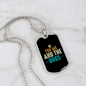 You Me and The Dogs Simple Necklace Stainless Steel or 18k Gold Dog Tag 24" Chain-Express Your Love Gifts
