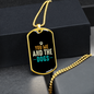 You Me and The Dogs Simple Necklace Stainless Steel or 18k Gold Dog Tag 24" Chain-Express Your Love Gifts