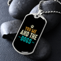 You Me and The Dogs Simple Necklace Stainless Steel or 18k Gold Dog Tag 24" Chain-Express Your Love Gifts