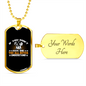 You Never Understand Necklace Stainless Steel or 18k Gold Dog Tag 24" Chain-Express Your Love Gifts