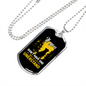 You Never Understand Yellow Necklace Stainless Steel or 18k Gold Dog Tag 24" Chain-Express Your Love Gifts