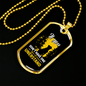 You Never Understand Yellow Necklace Stainless Steel or 18k Gold Dog Tag 24" Chain-Express Your Love Gifts